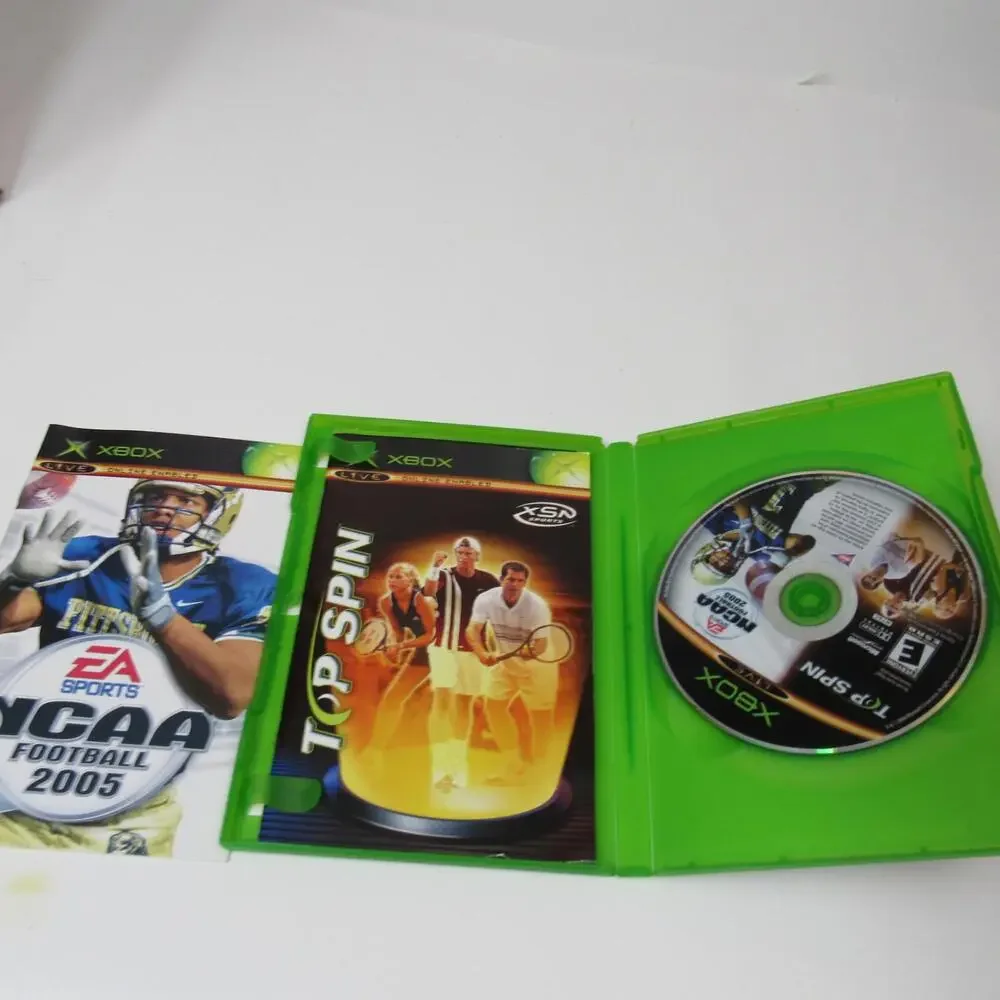 NCAA Football 2005 / Top Spin Combo (Microsoft Xbox, 2004)‎ CIB 1